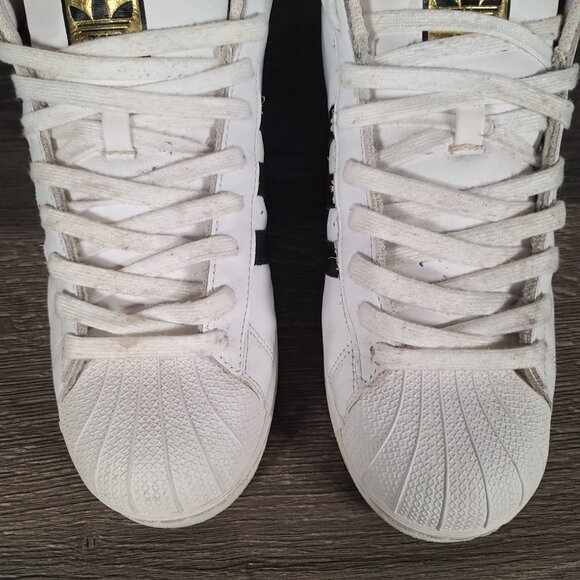 Adidas Pro Model S85956 High Top White/Black Men’s Size 9 - Picture 4 of 11